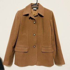 Harve’ Benard Wool Blend Long Sleeve Blazer Jacket Size 6P Brown